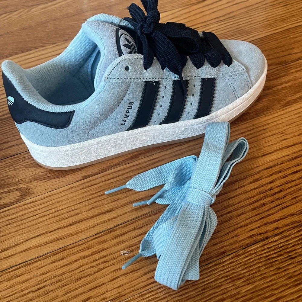 Adidas Campuses 00 in light blue and navy - Picture 8 of 10